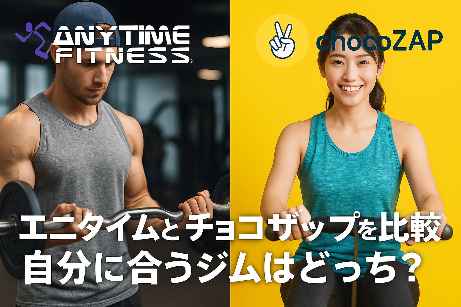 エニタイムフィットネスチョコザップ比較